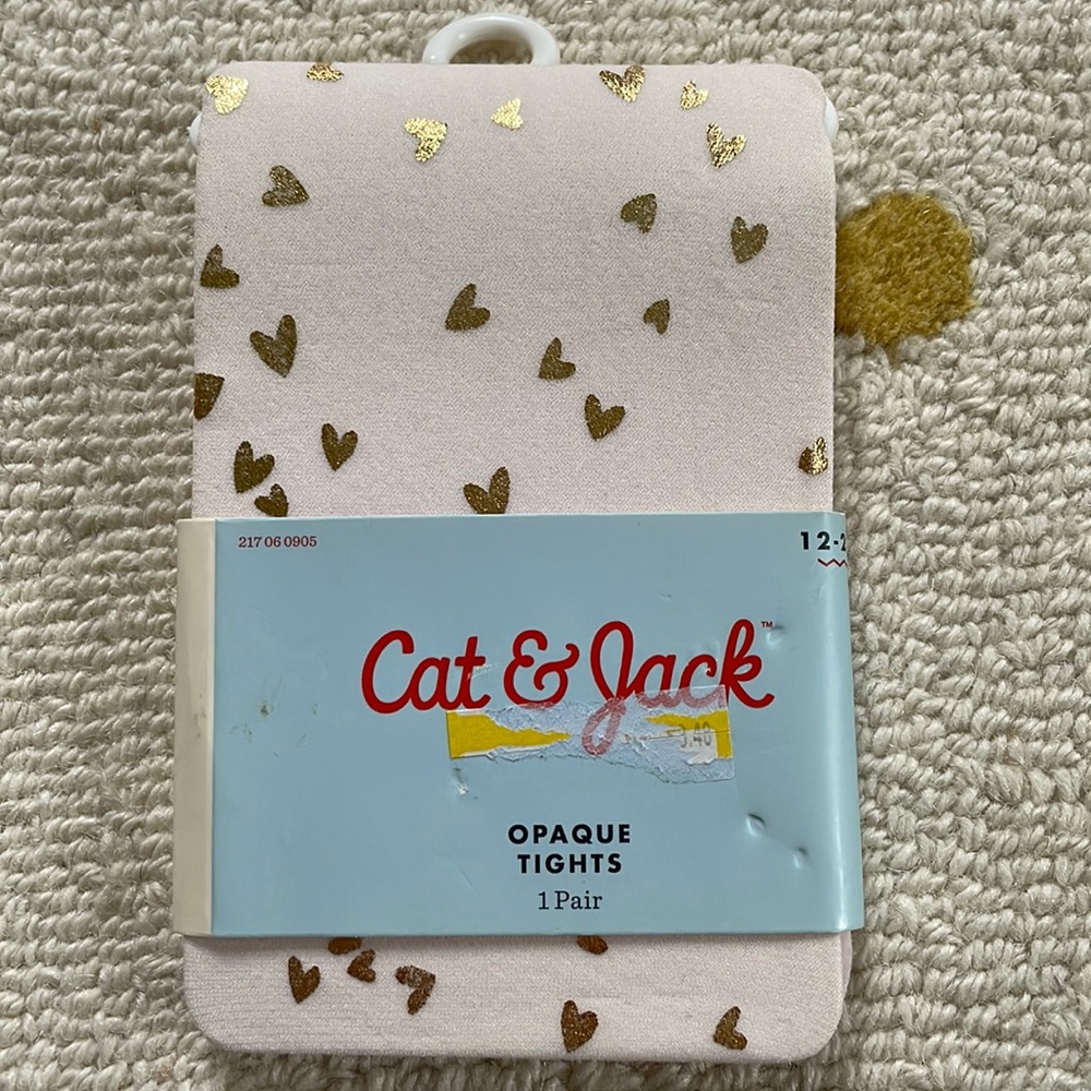 NWT! Cat & Jack Heart Tights